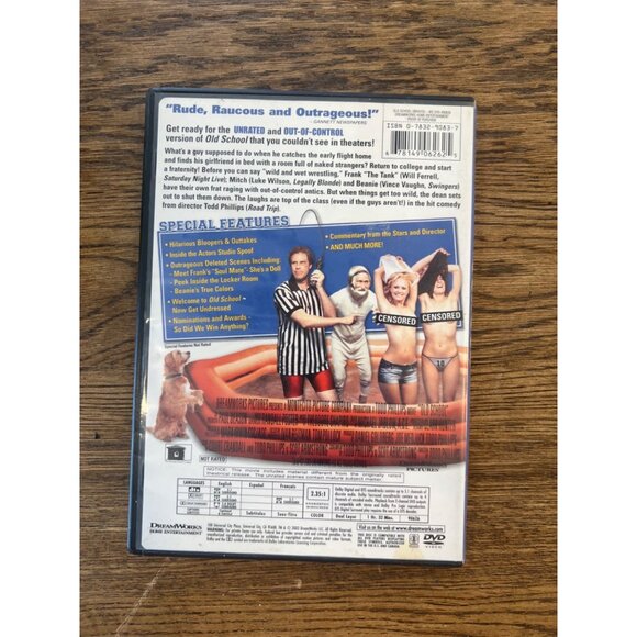 Old School DVD 2003 Comedy Movie Luke Wilson Will Ferrell Vince Vaughn Pre-Owned - Picture 4 of 4